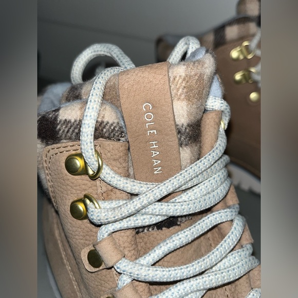 cole haan light blue plaid boots - Picture 5 of 5